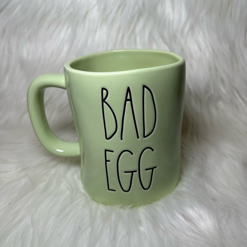 Rae Dunn Green Good / Bad Egg Mug Double Sided - Picture 2 of 3